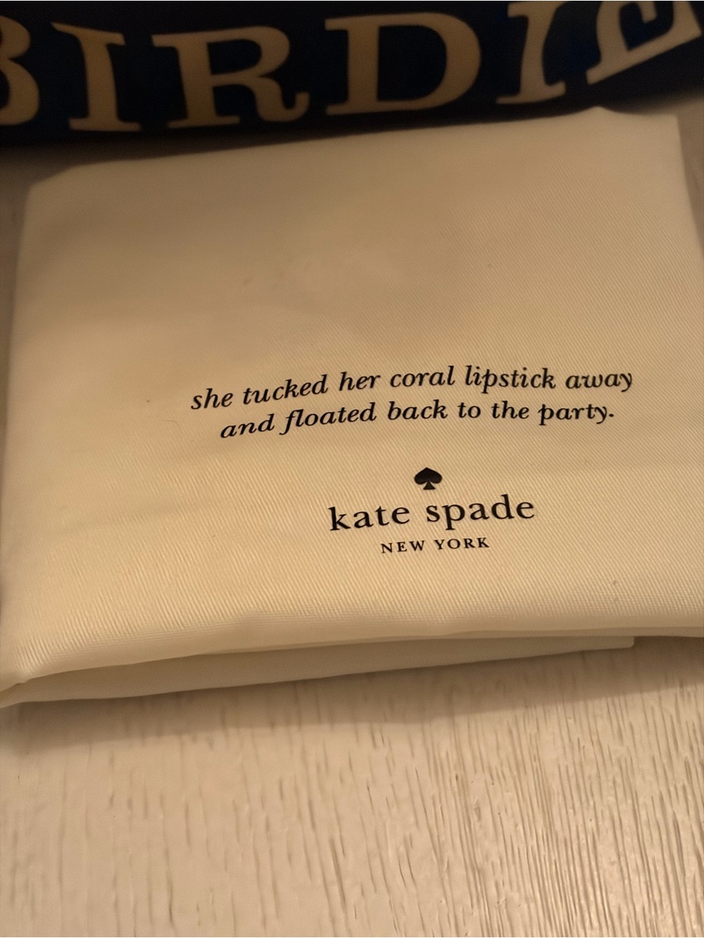 Kate Spade Storyline Cream/Navy Canvas 'Tee Time' Tote with KS Wallet - Picture 7 of 15
